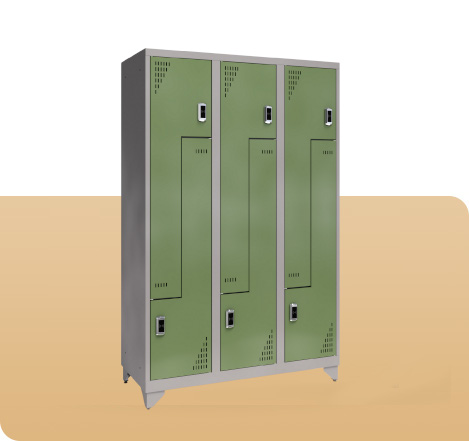 TECHCODE RFID smart clothing cabinets are available in many layouts and a wide range of colors.