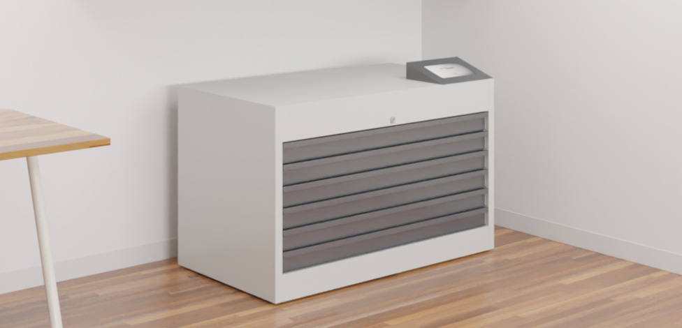 TECHCODE RFID smart file cabinets will make a good match in any modern office.